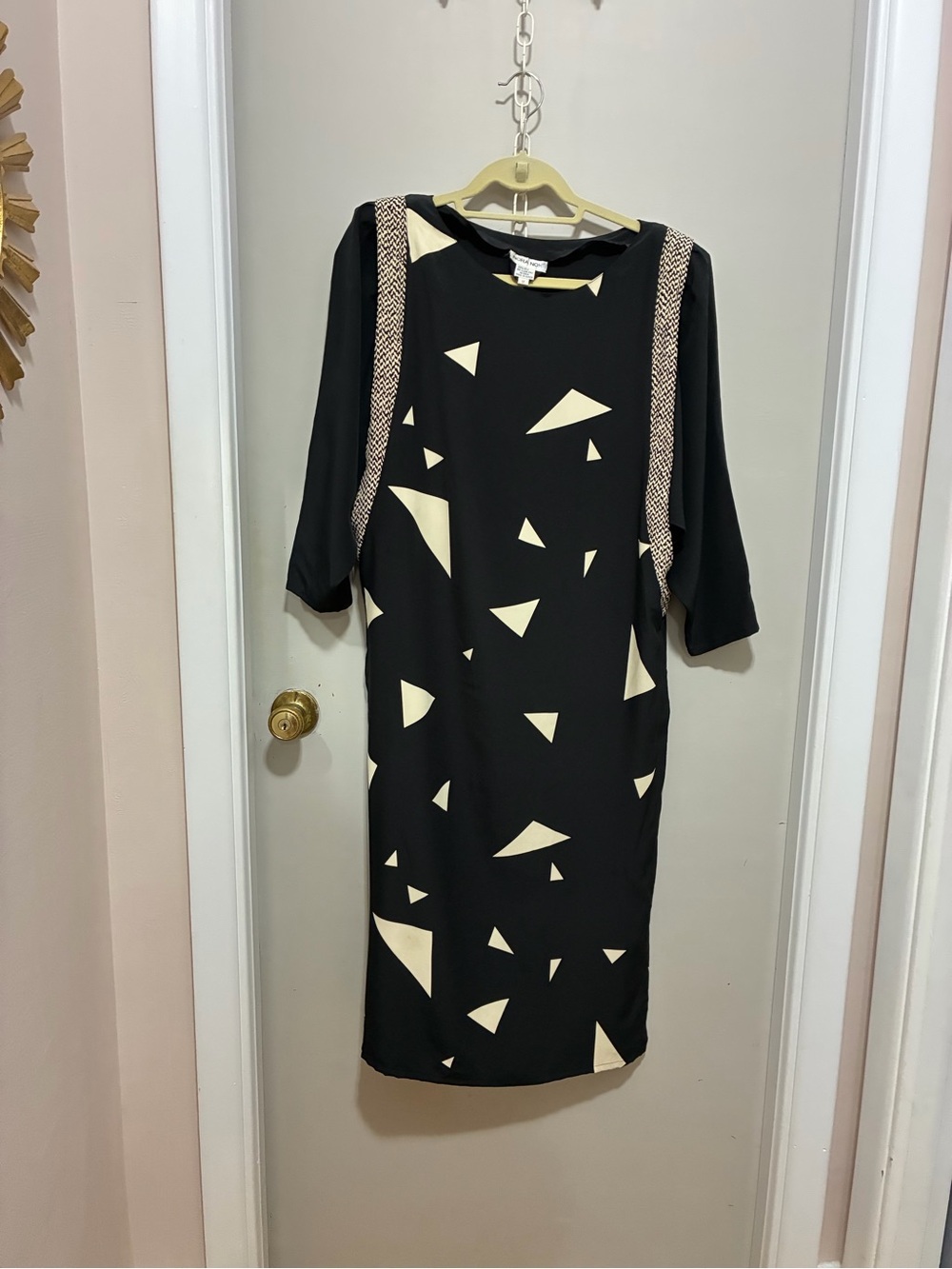 Vintage Nora Noh Geometric print silk dress